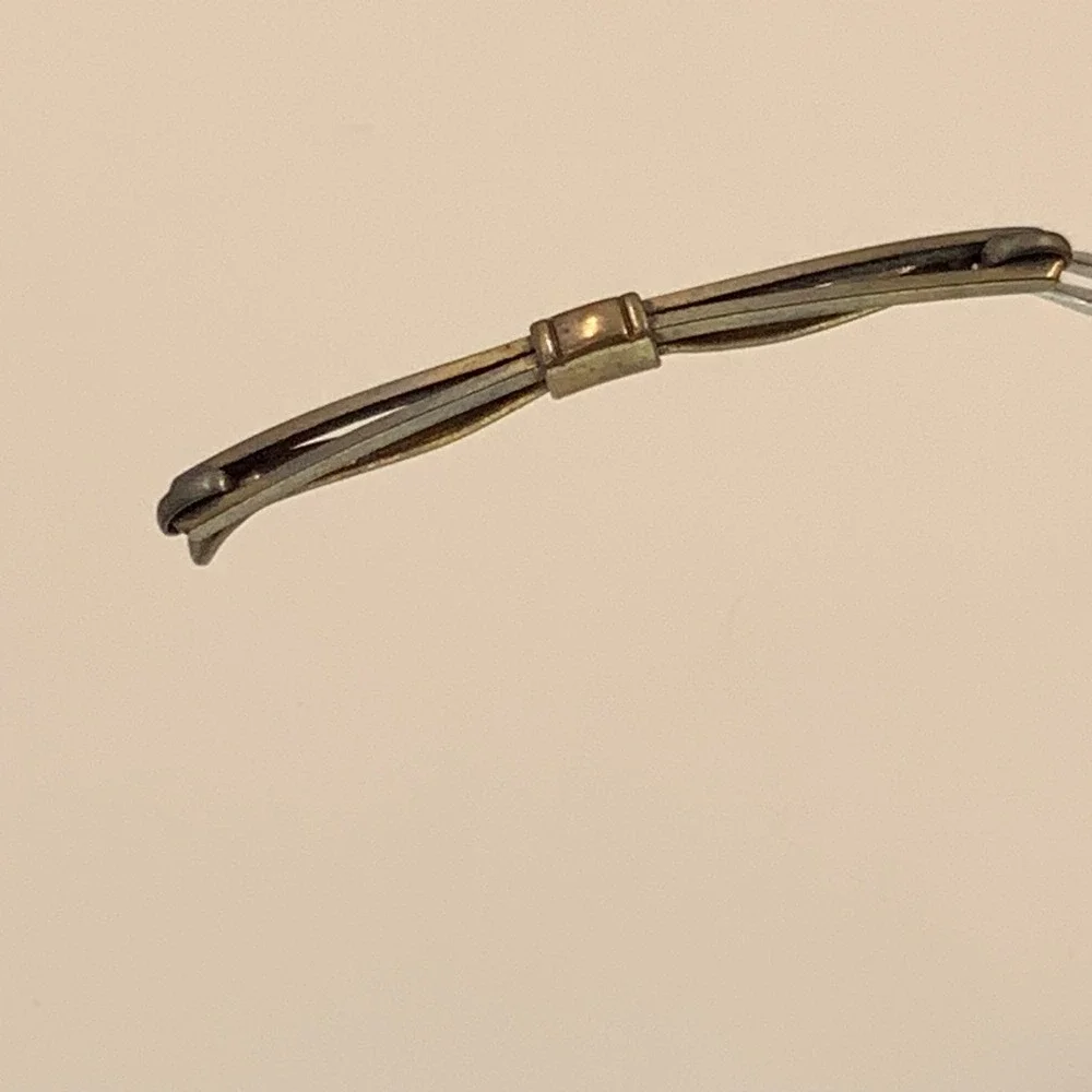 Vintage Swank Sterling Silver Collar Stay Multi-Wire Tie Bar Clasp Accessory